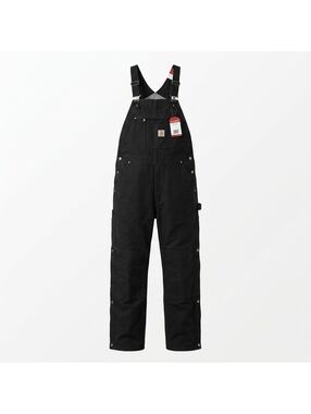 Carhartt Black Loose Fit Insulated Work Overalls 2XL Regular